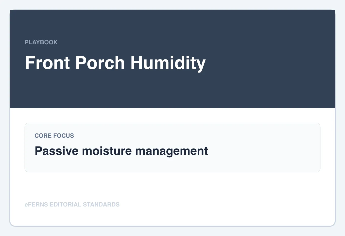 Front porch humidity guide illustration