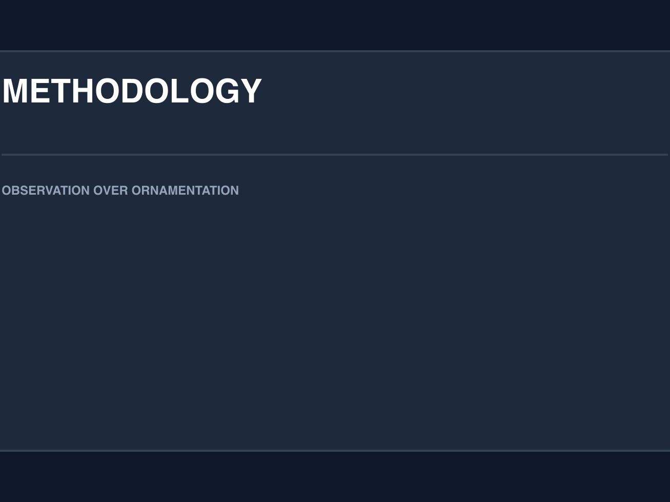 Methodology illustration with audit rows and review states
